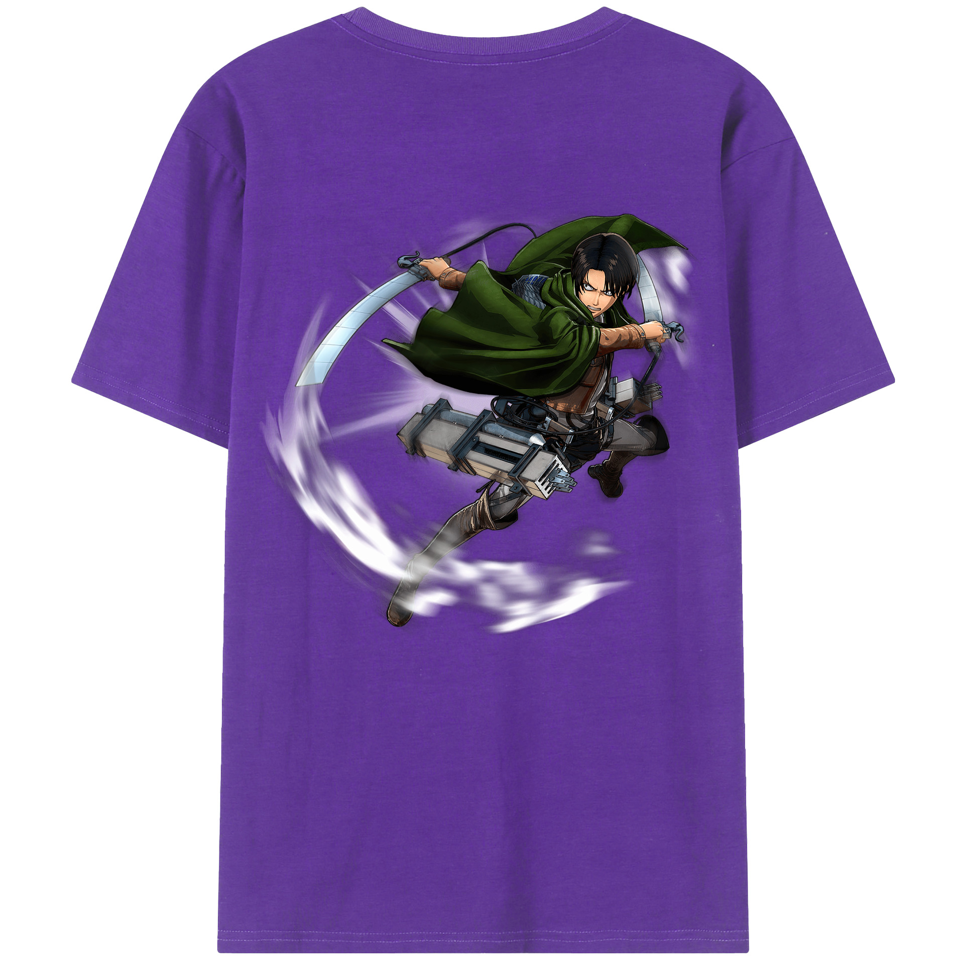 （画像用） 進撃の巨人 リヴァイ·アッカーマン Attack on Titan Levi Ackerman 綿100％半袖Tシャツ（背面プリント）