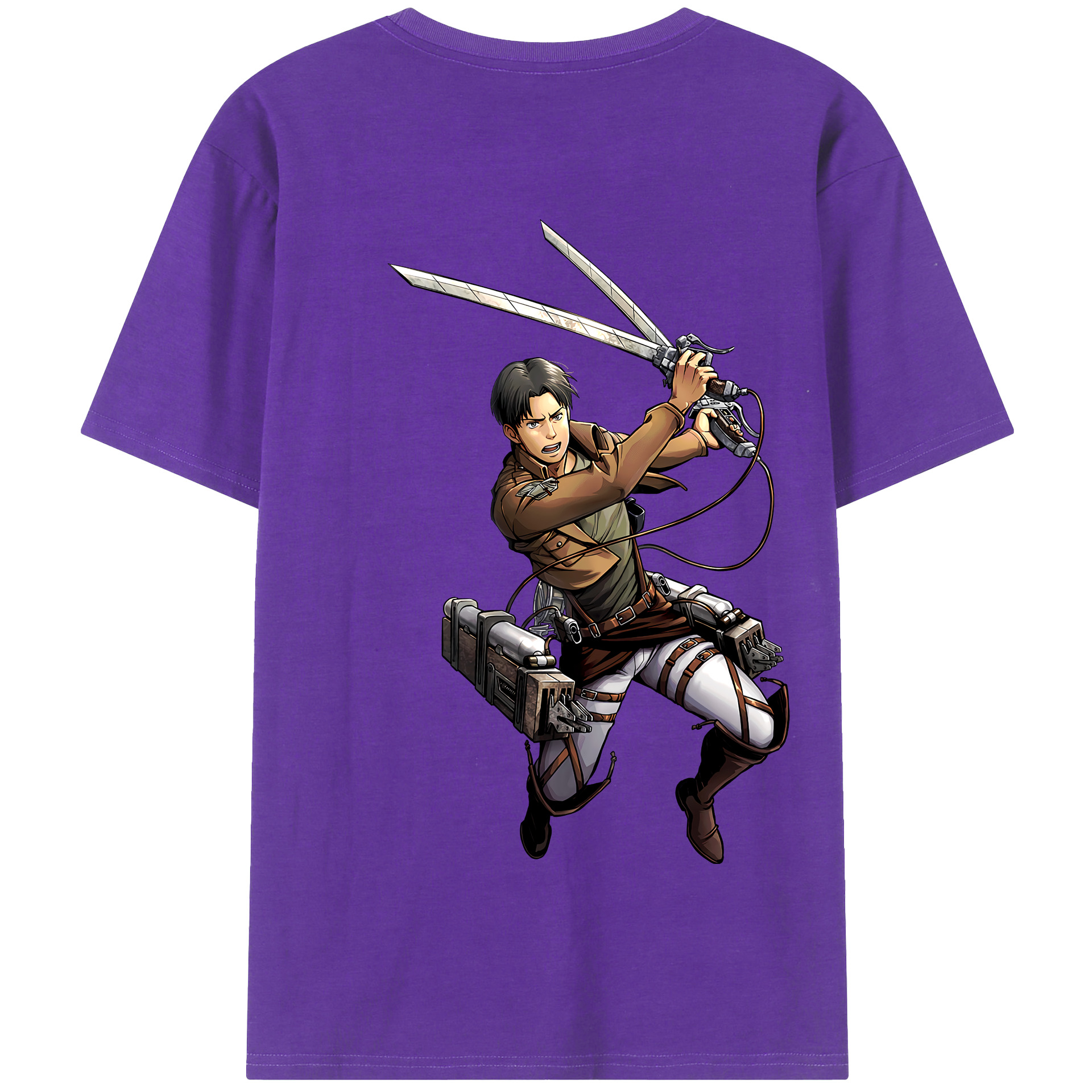（画像用） 進撃の巨人 Attack on Titan 綿100％半袖Tシャツ（背面プリント）