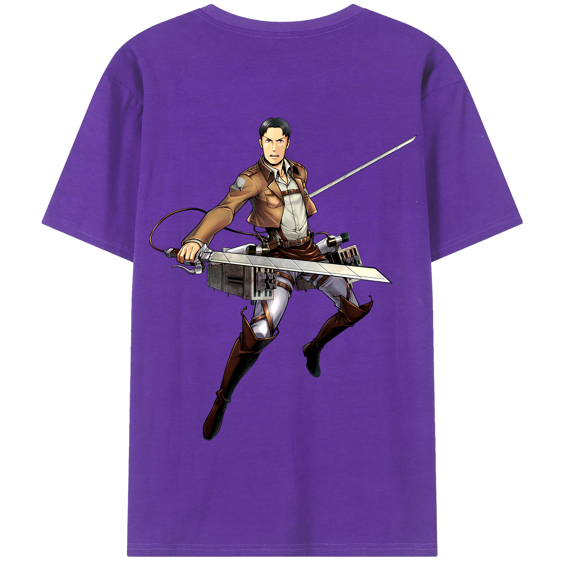 （画像用） 進撃の巨人 Attack on Titan 綿100％半袖Tシャツ（背面プリント）