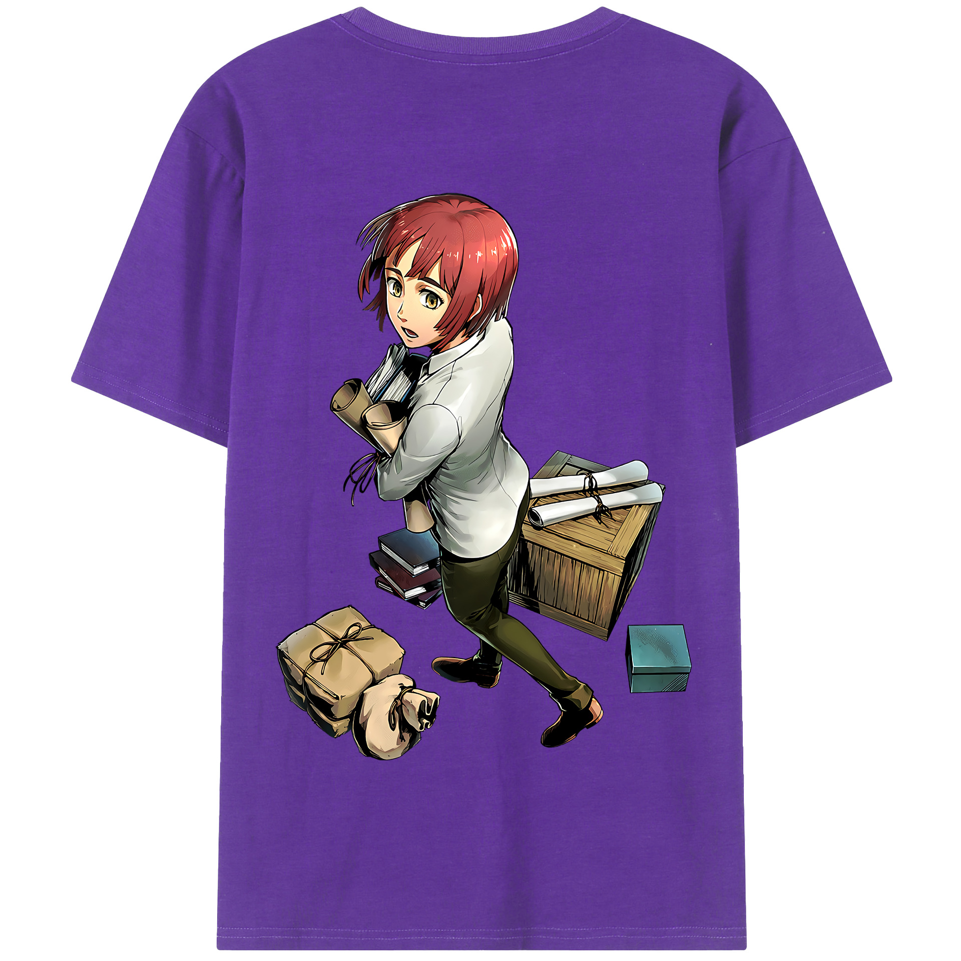 （画像用） 進撃の巨人 Attack on Titan 綿100％半袖Tシャツ（背面プリント）