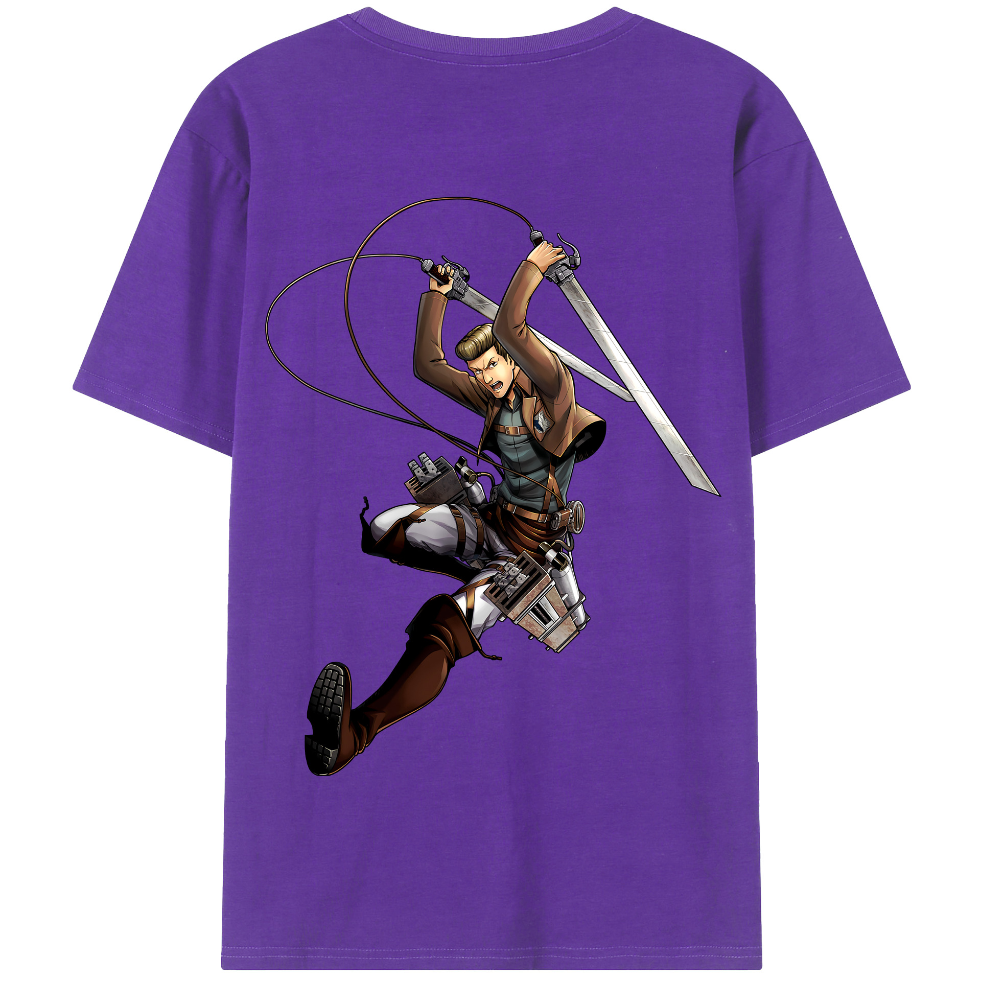 （画像用） 進撃の巨人 Attack on Titan 綿100％半袖Tシャツ（背面プリント）