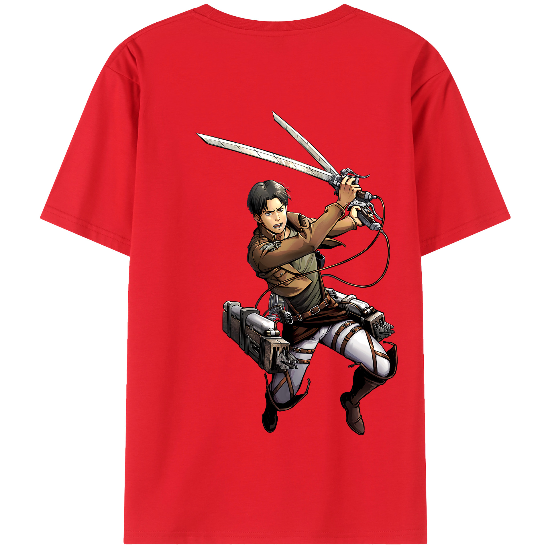 （画像用） 進撃の巨人 Attack on Titan 綿100％半袖Tシャツ（背面プリント）