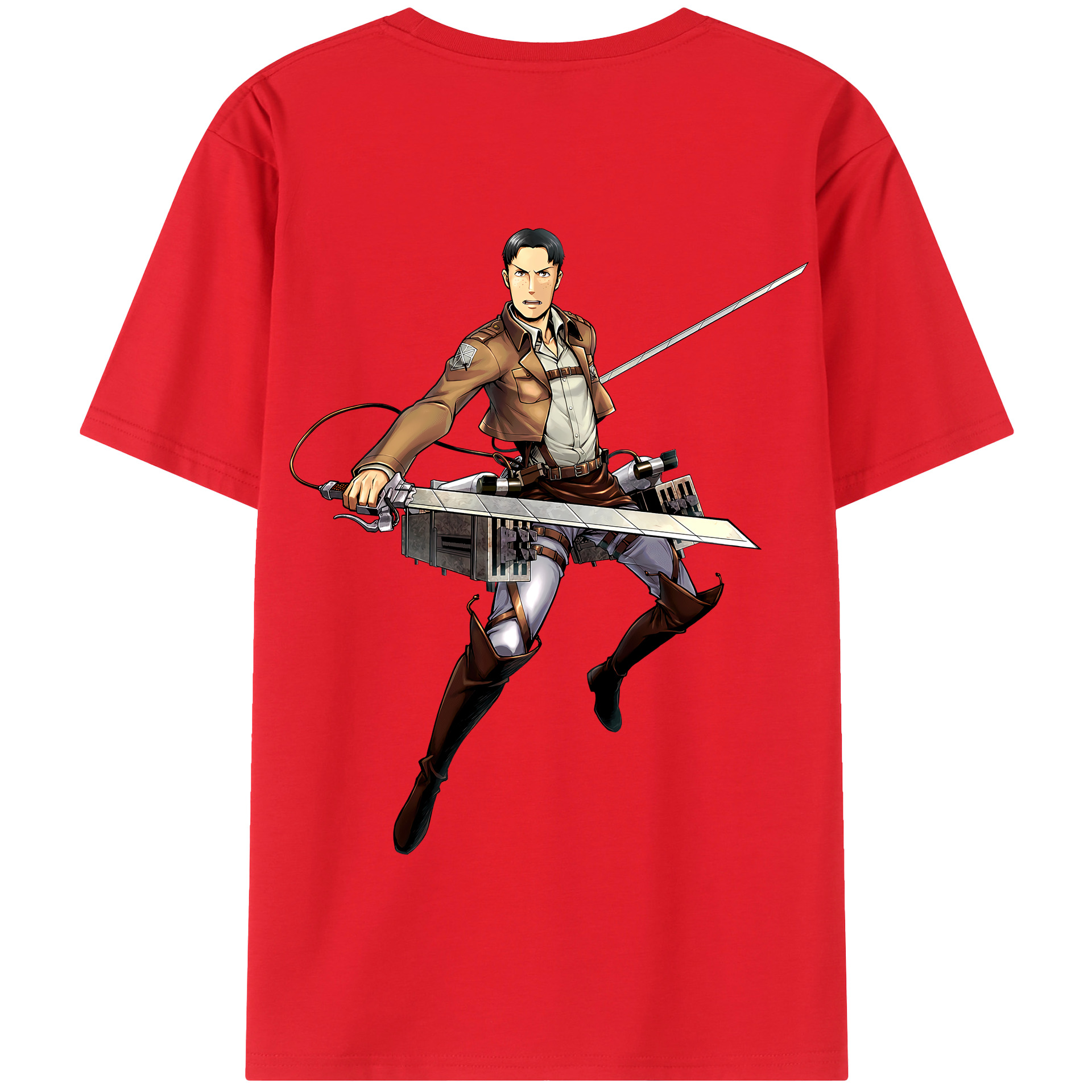 （画像用） 進撃の巨人 Attack on Titan 綿100％半袖Tシャツ（背面プリント）