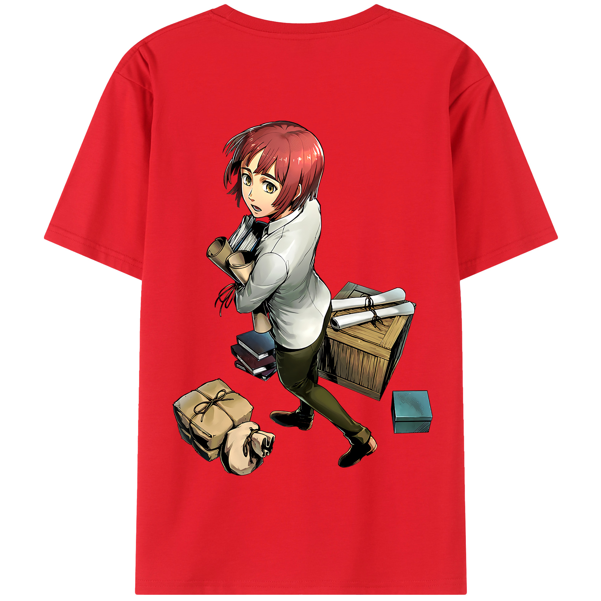 （画像用） 進撃の巨人 Attack on Titan 綿100％半袖Tシャツ（背面プリント）