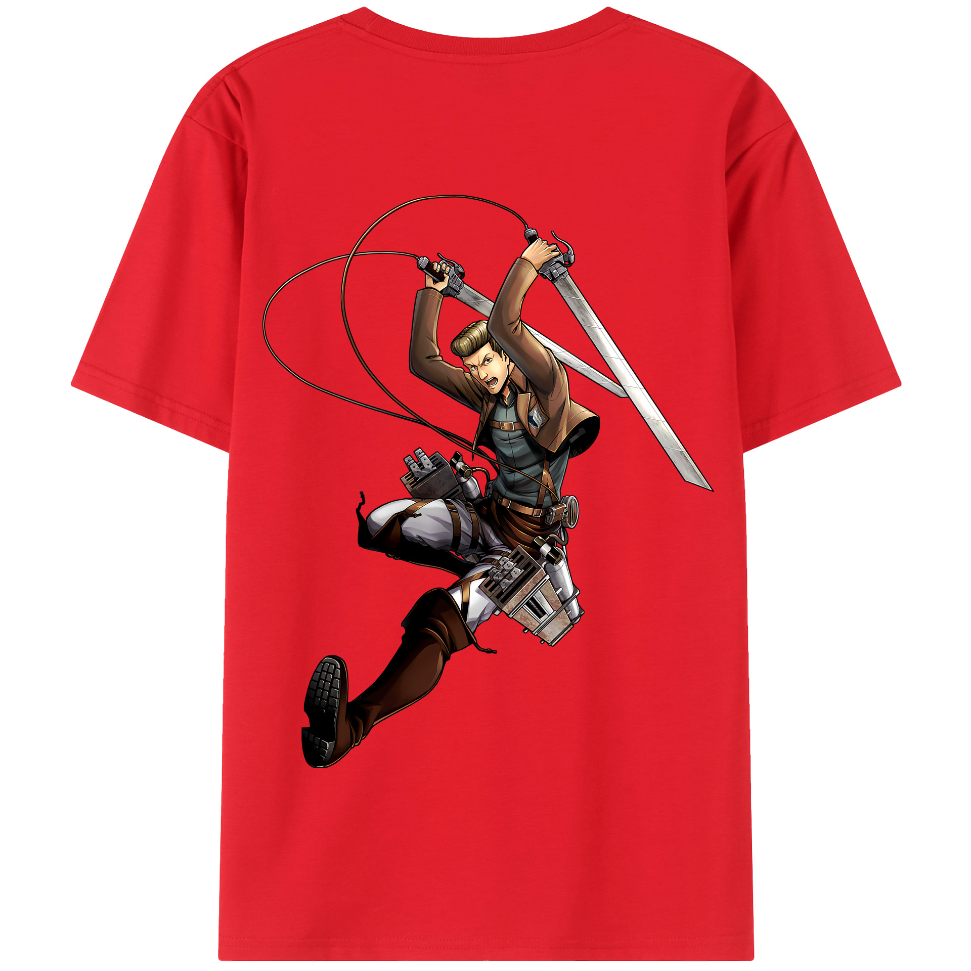 （画像用） 進撃の巨人 Attack on Titan 綿100％半袖Tシャツ（背面プリント）