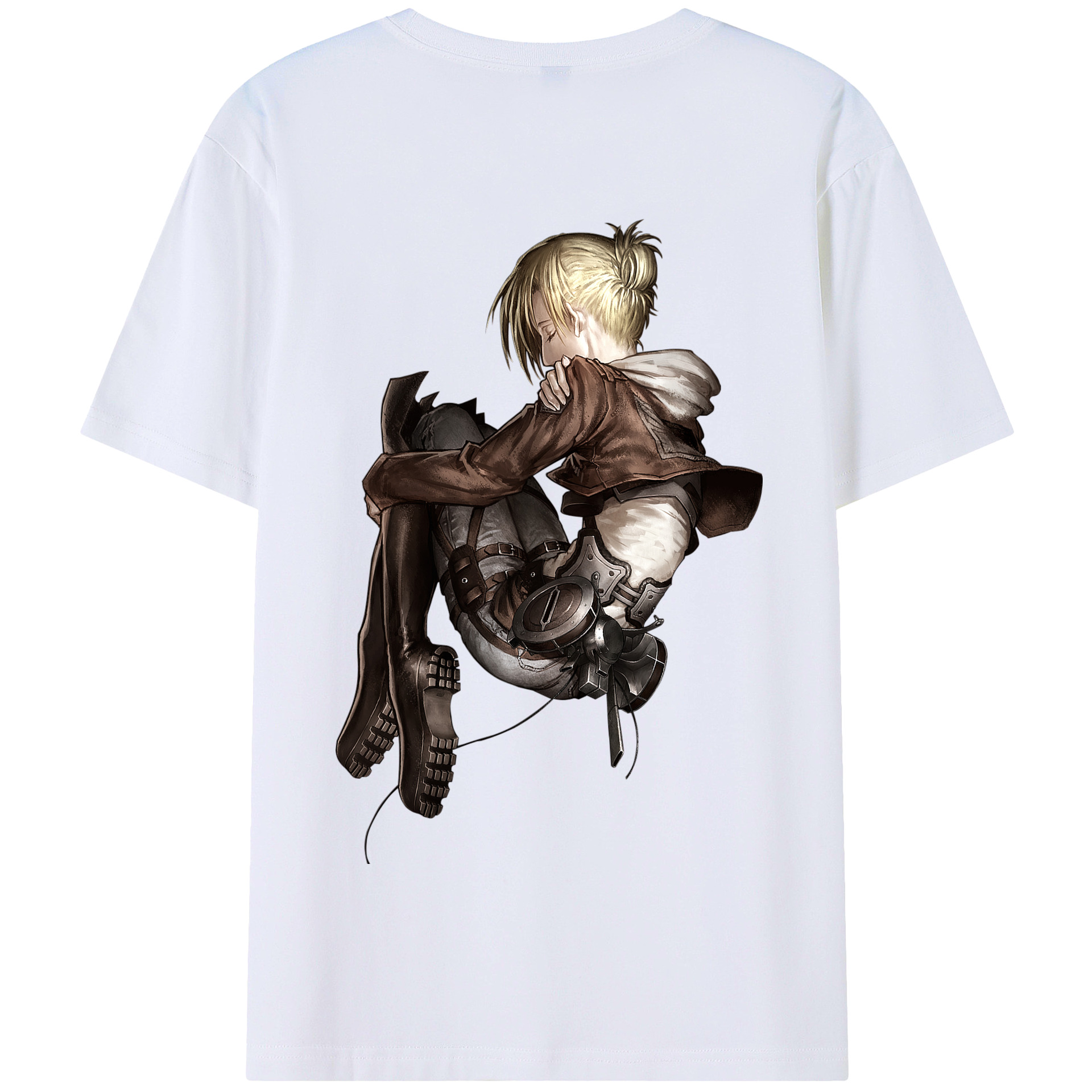 （画像用） 進撃の巨人 アニ・レオンハート Attack on Titan Annie Leonhart 綿100％半袖Tシャツ（背面プリント）