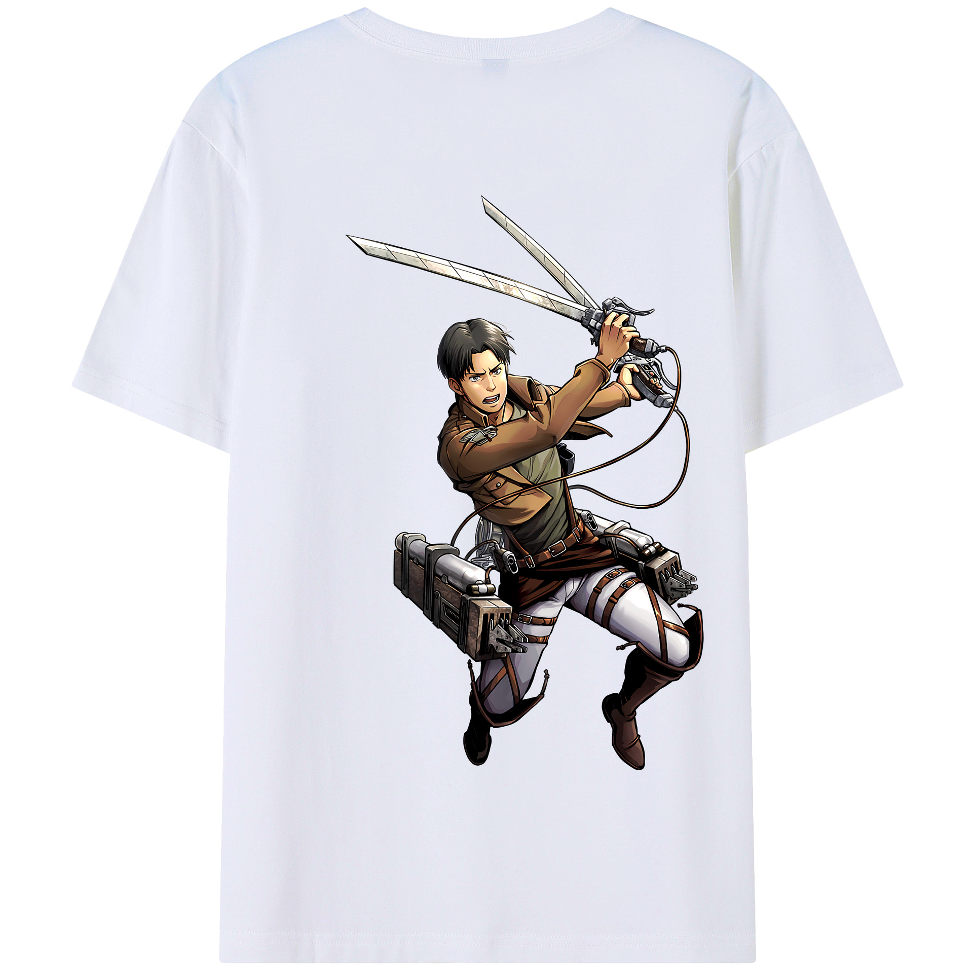 （画像用） 進撃の巨人 Attack on Titan 綿100％半袖Tシャツ（背面プリント）