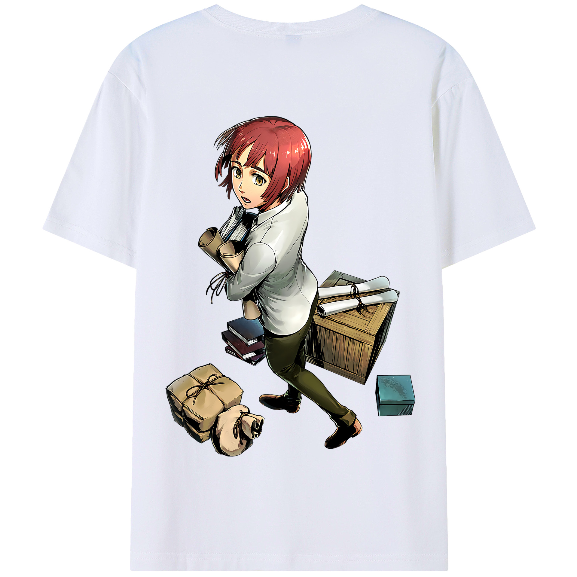 （画像用） 進撃の巨人 Attack on Titan 綿100％半袖Tシャツ（背面プリント）