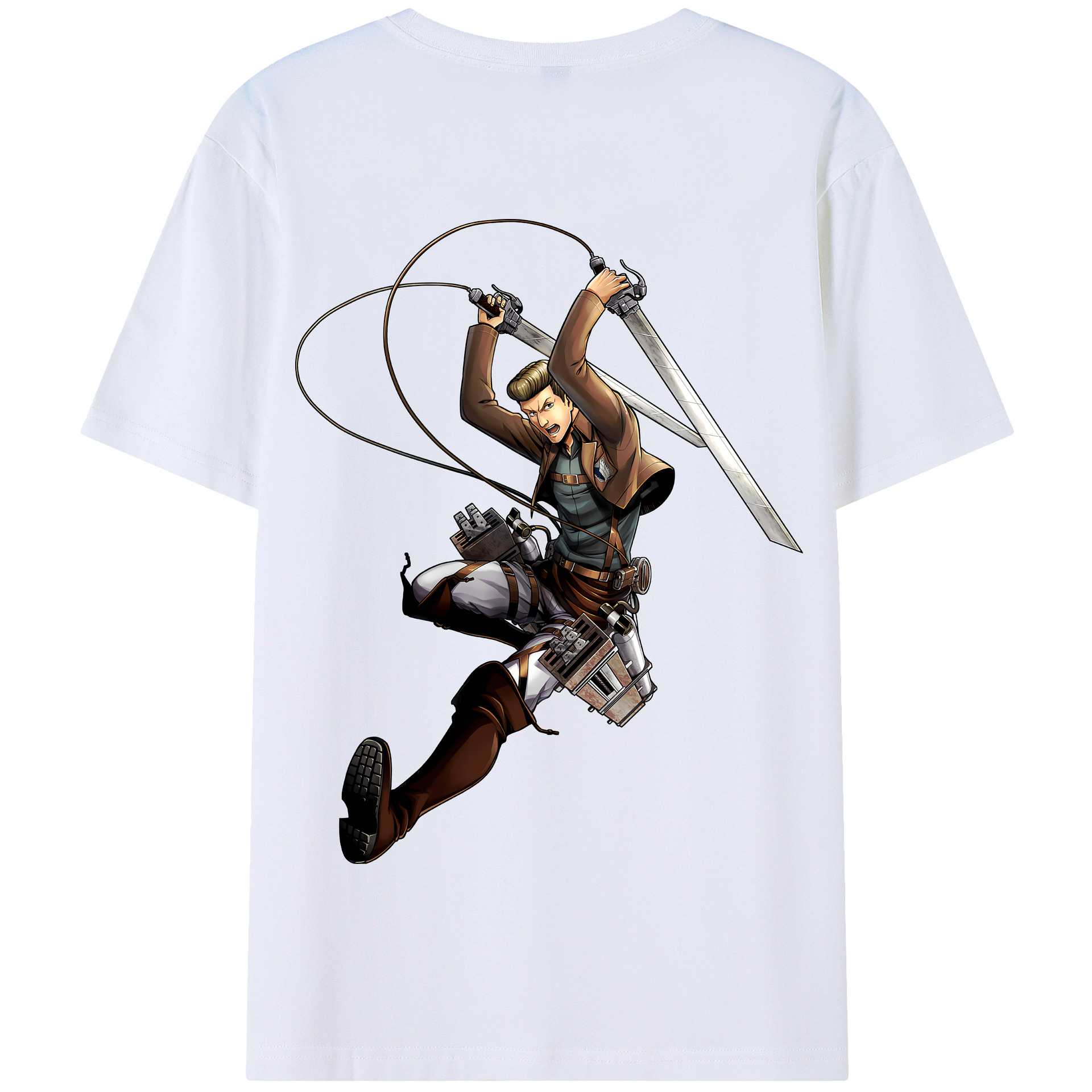 （画像用） 進撃の巨人 Attack on Titan 綿100％半袖Tシャツ（背面プリント）