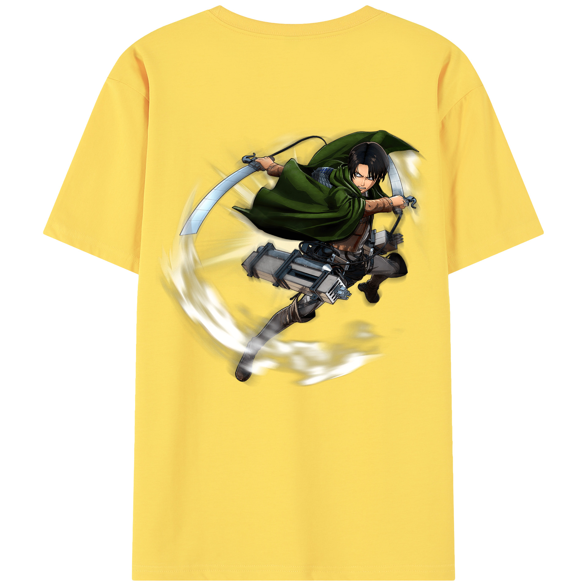 （画像用） 進撃の巨人 リヴァイ·アッカーマン Attack on Titan Levi Ackerman 綿100％半袖Tシャツ（背面プリント）