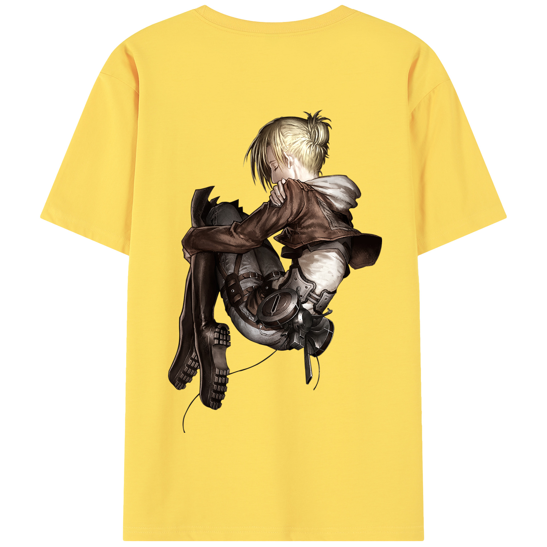 （画像用） 進撃の巨人 アニ・レオンハート Attack on Titan Annie Leonhart 綿100％半袖Tシャツ（背面プリント）