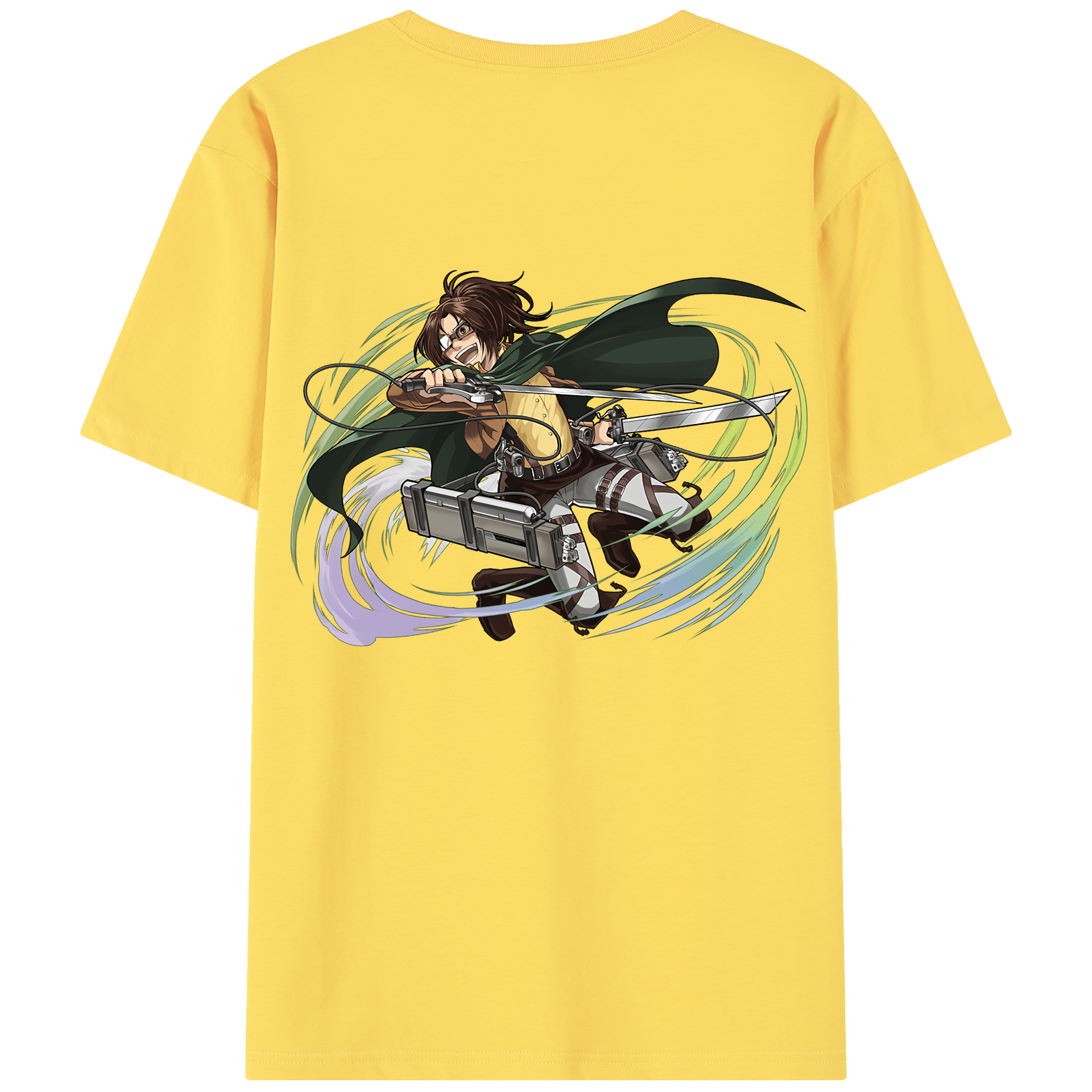 （画像用） 進撃の巨人 ハンジ·ゾエ Attack on Titan Hanji Zoe 綿100％半袖Tシャツ（背面プリント）
