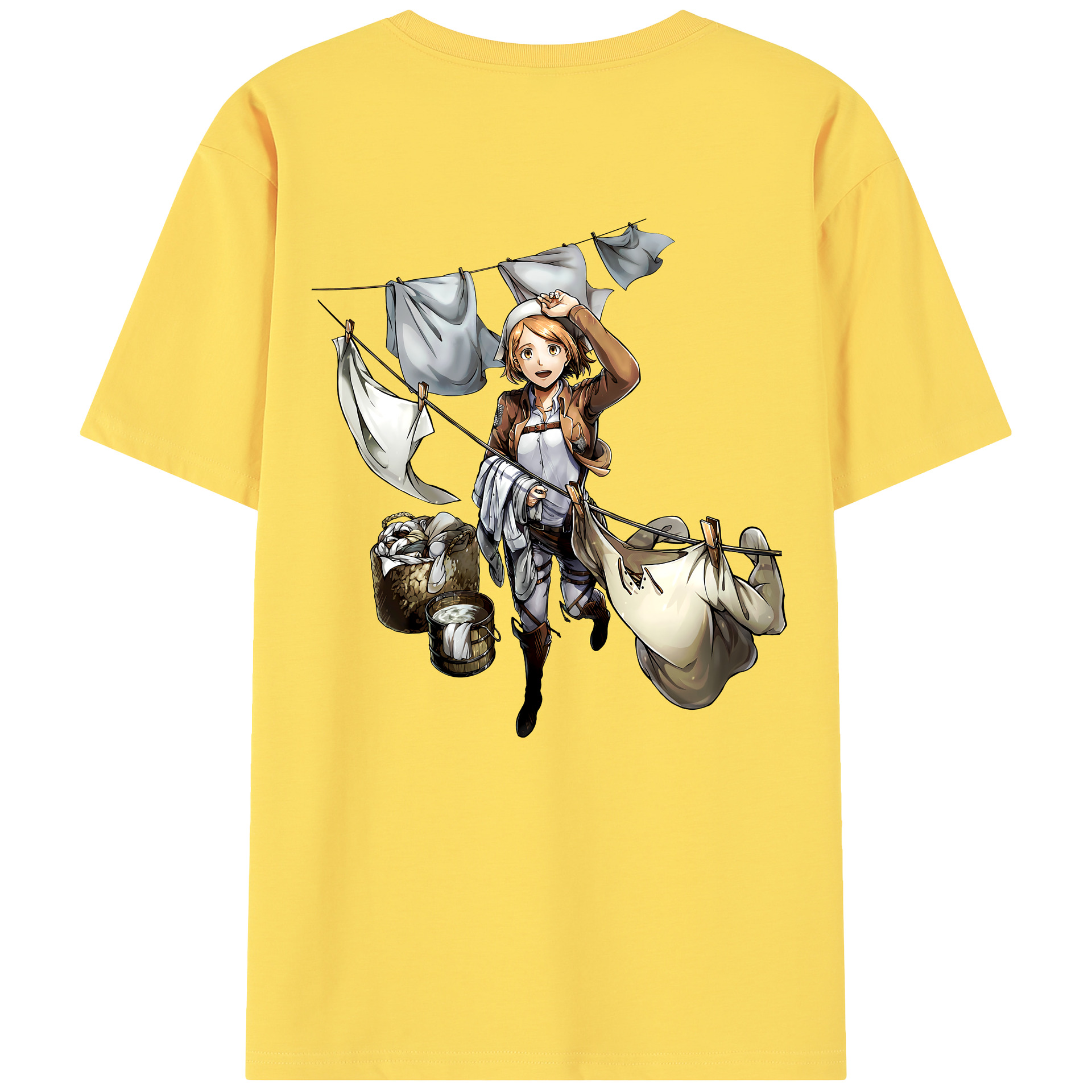 （画像用） 進撃の巨人 ペトラ·ラル Attack on Titan Petra Rall 綿100％半袖Tシャツ（背面プリント）