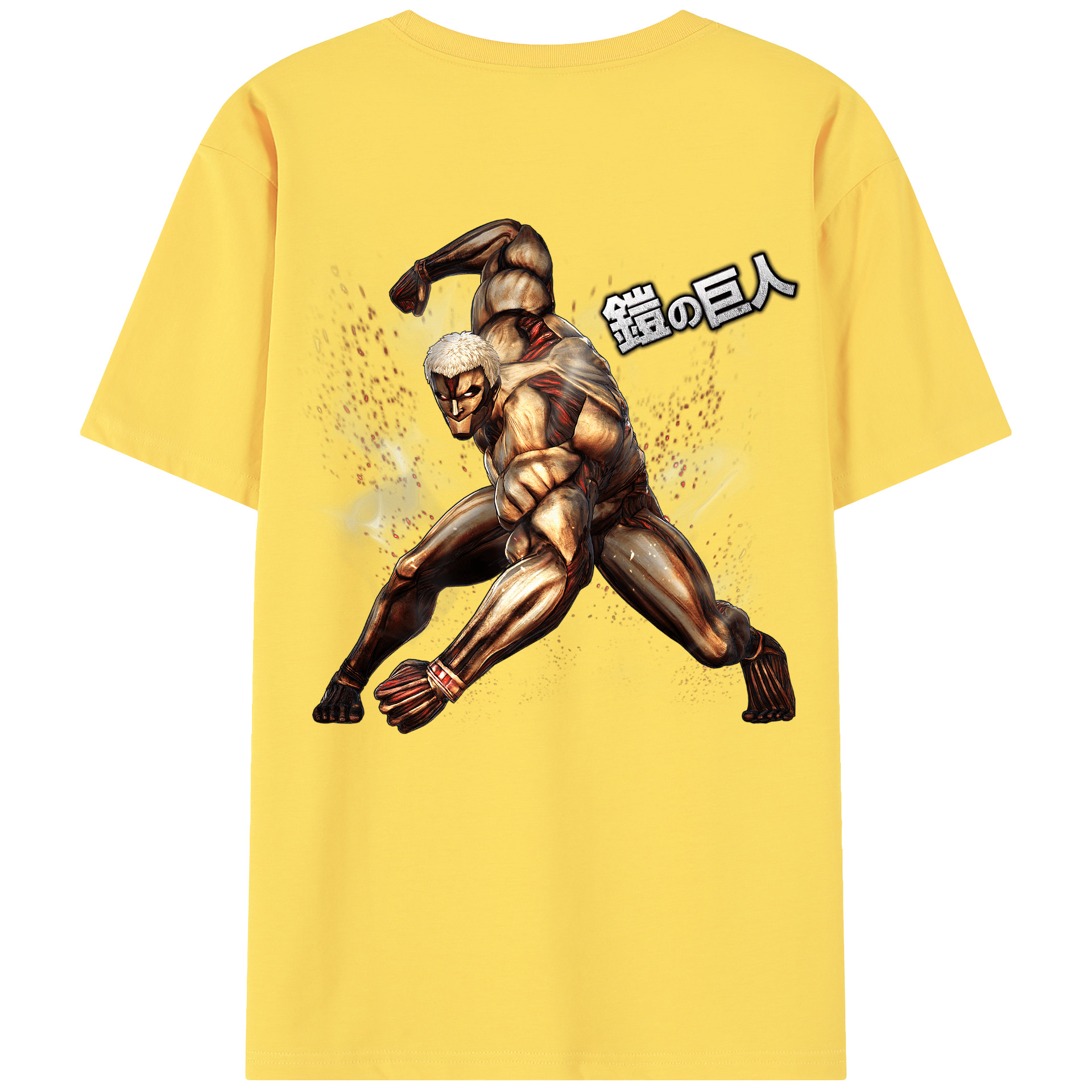 （画像用） 進撃の巨人 Attack on Titan 綿100％半袖Tシャツ（背面プリント）