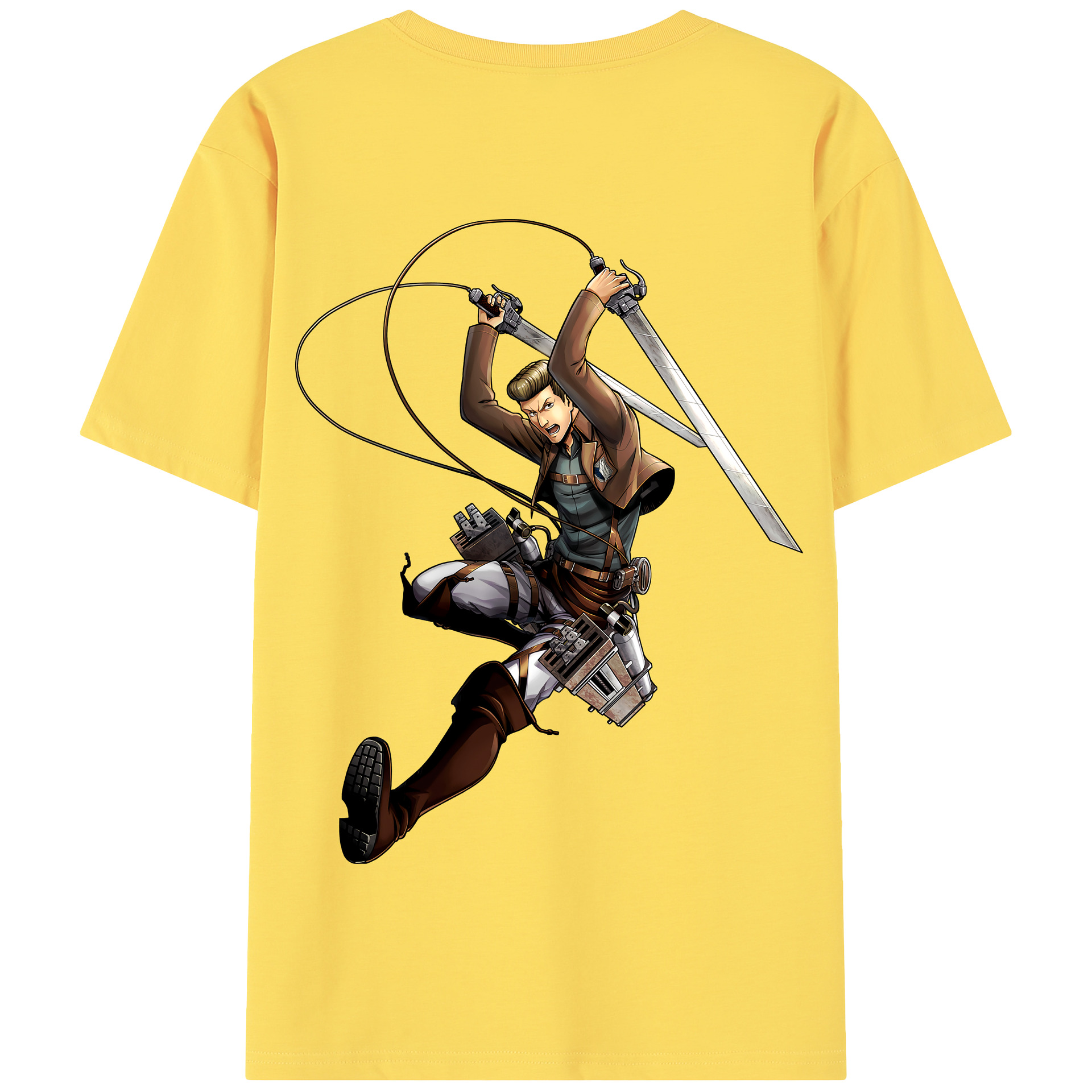 （画像用） 進撃の巨人 Attack on Titan 綿100％半袖Tシャツ（背面プリント）