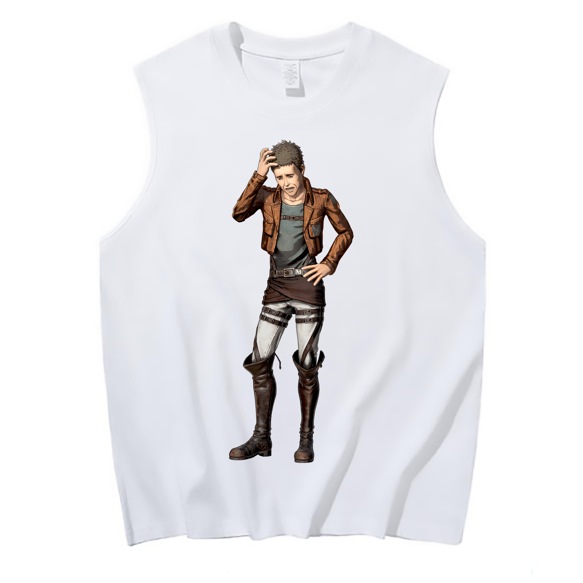 （画像用） 進撃の巨人 Attack on Titan コットン100％タンクトップ（フロントプリント）