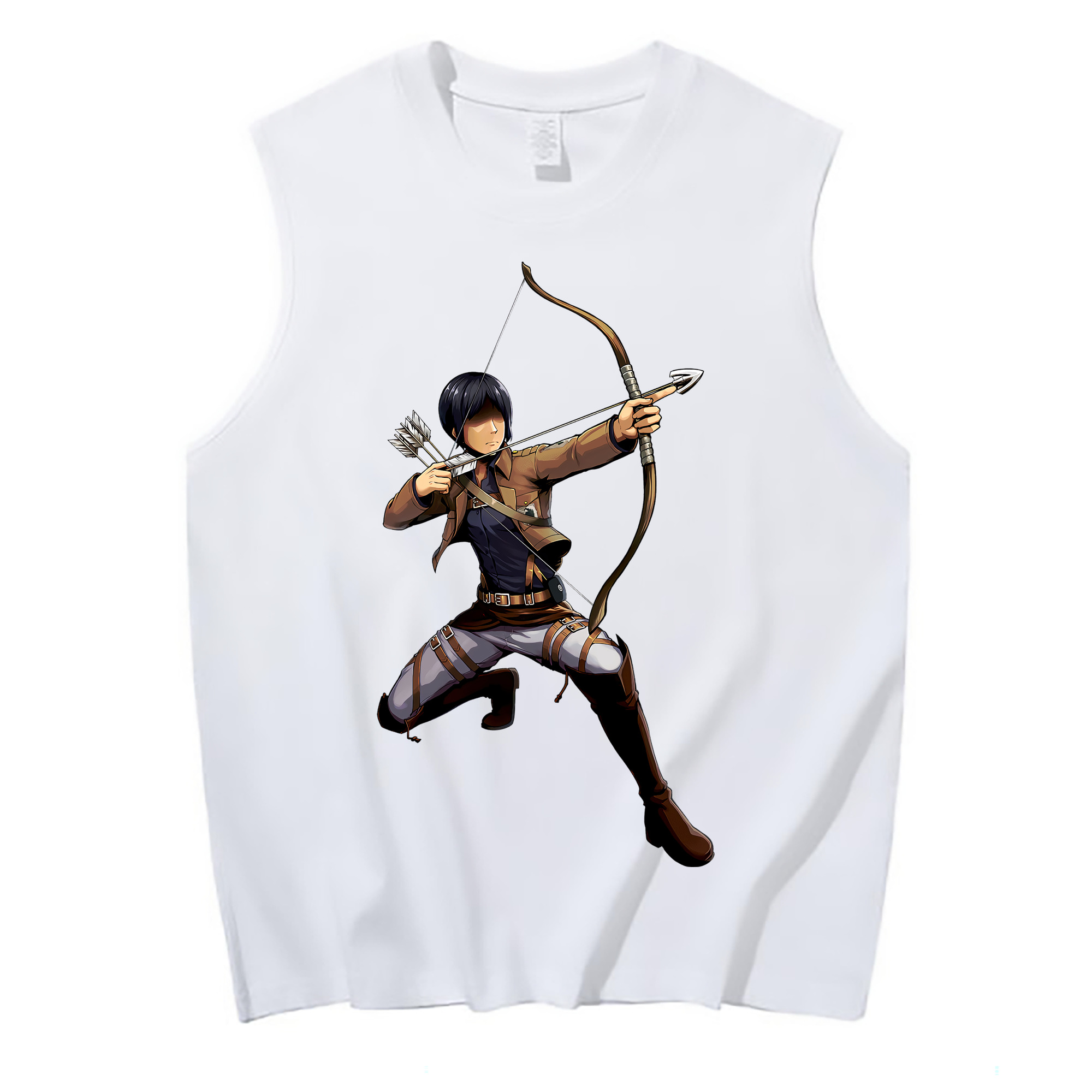 （画像用） 進撃の巨人 Attack on Titan コットン100％タンクトップ（フロントプリント）